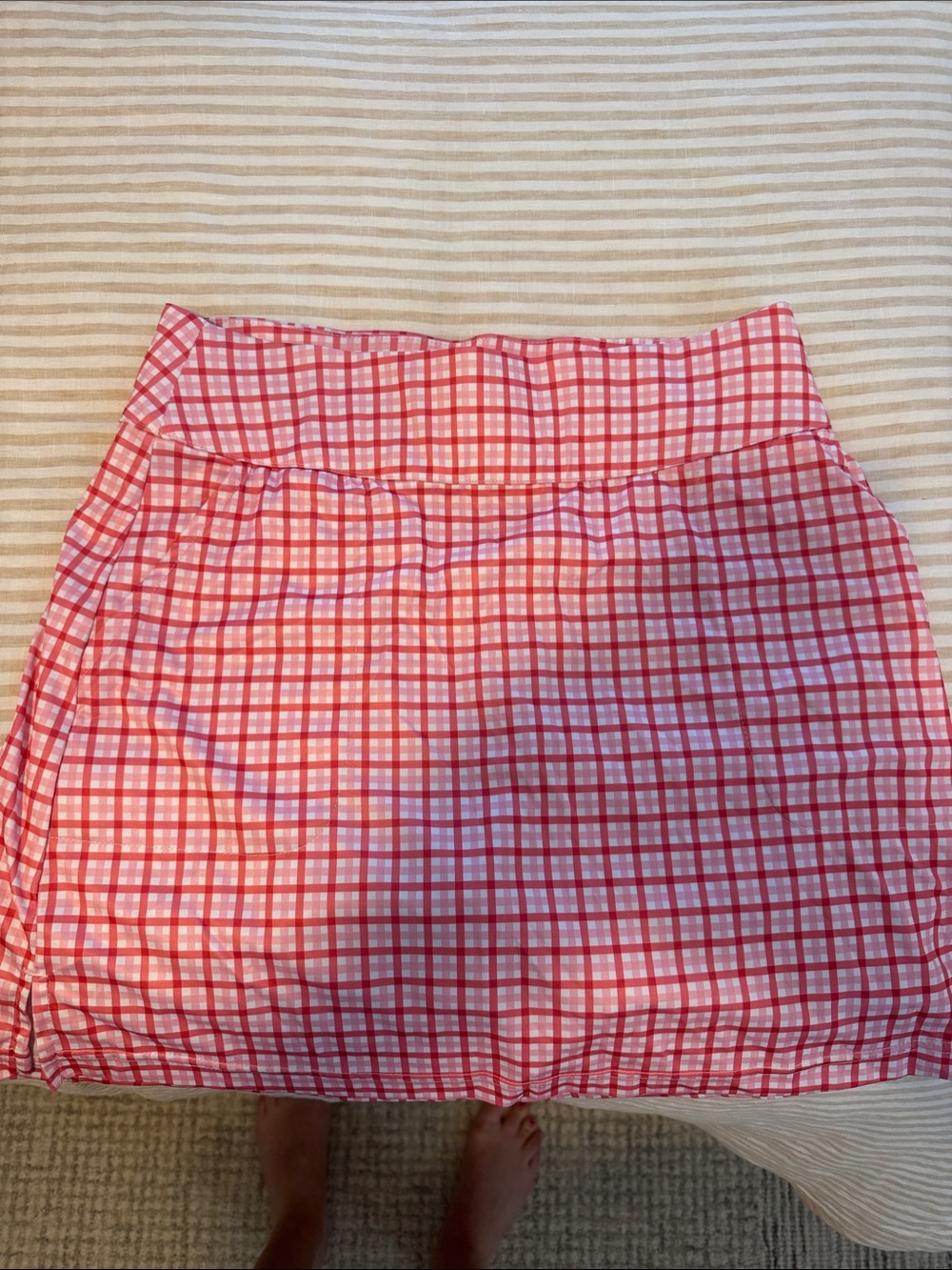 FootJoy Pink Plaid Mini Skirt